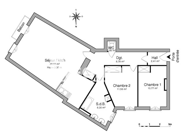 Appartement à louer, 80m², Nîmes