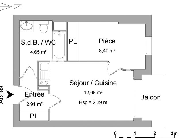 Appartement à louer, 28m², Toulouse
