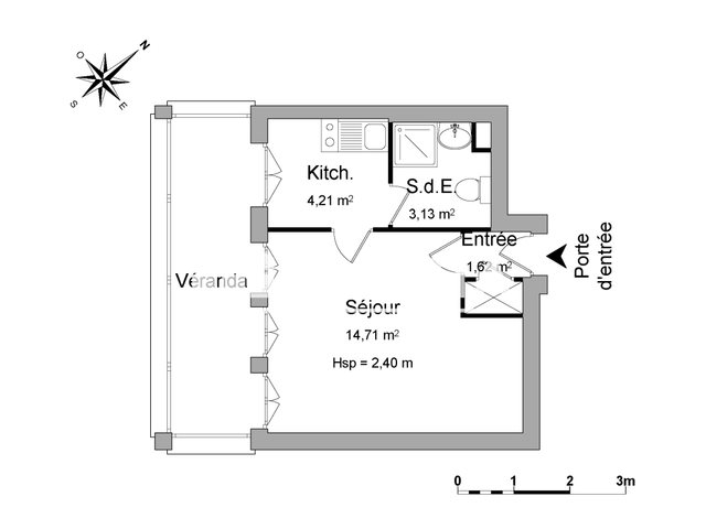 Appartement à louer, 23m², Rennes