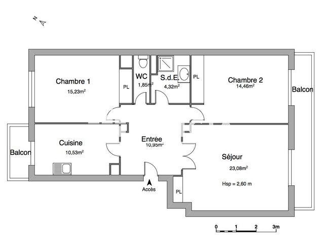 Appartement à louer, 80m², Grenoble