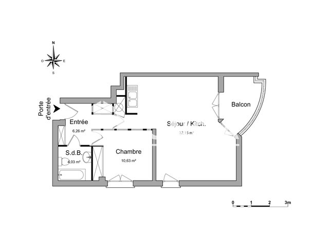 Appartement à louer, 53m², Grenoble