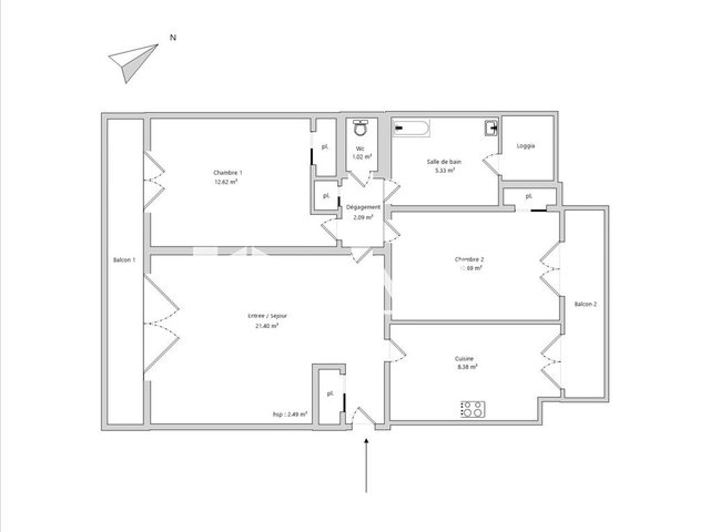 Appartement à louer, 61m², La Crau