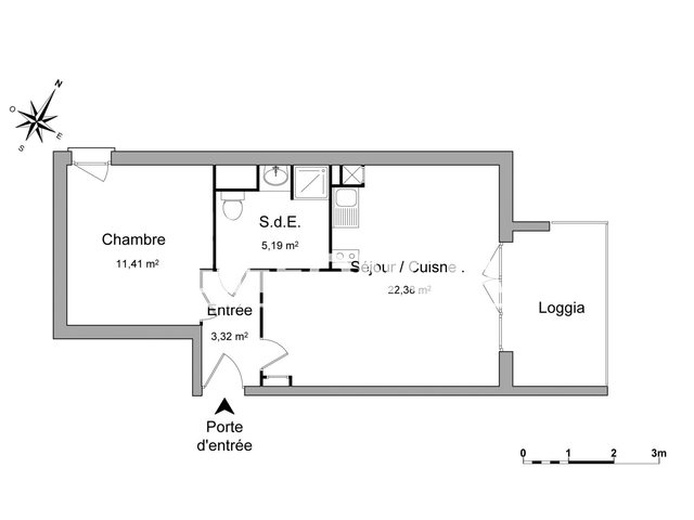 Appartement à louer, 42m², Balma