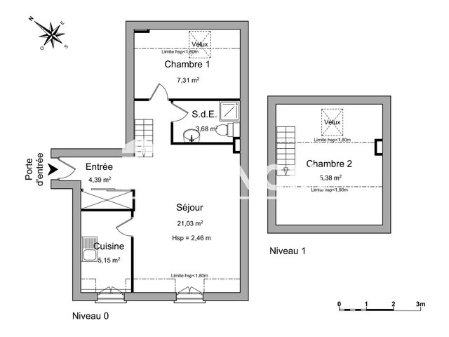 Appartement à louer, 48m², Maule