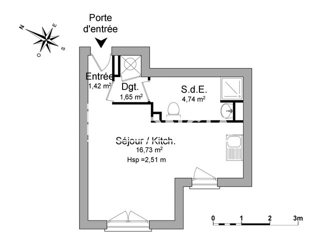 Appartement à louer, 25m², Epinay-sur-Seine
