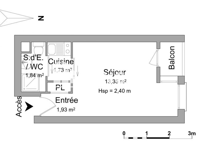 Appartement à louer, 18m², Rennes