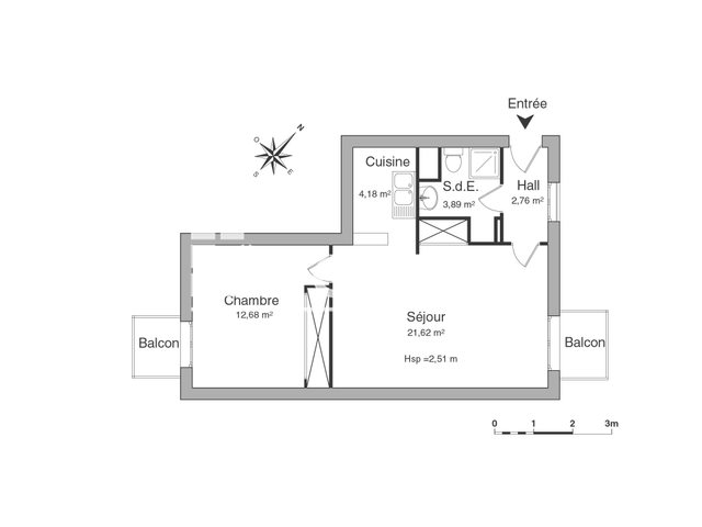 Appartement à louer, 45m², Moissy-Cramayel