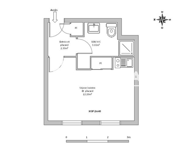 Appartement à louer, 18m², Arras