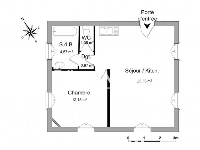 Appartement à louer, 47m², Soyons