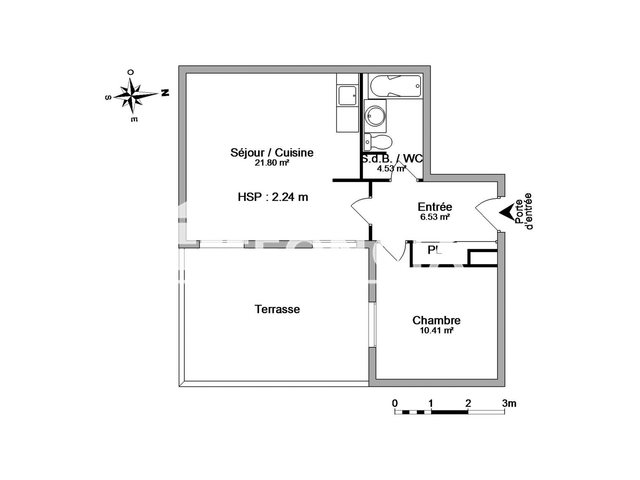 Appartement à louer, 43m², Lyon 4ème