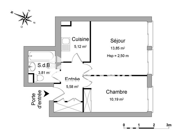 Appartement à louer, 38m², Villers-lès-Nancy