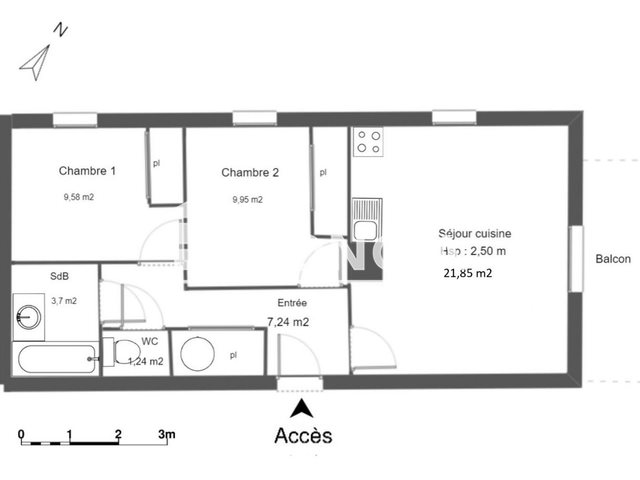 Appartement à louer, 53m², Castelsarrasin