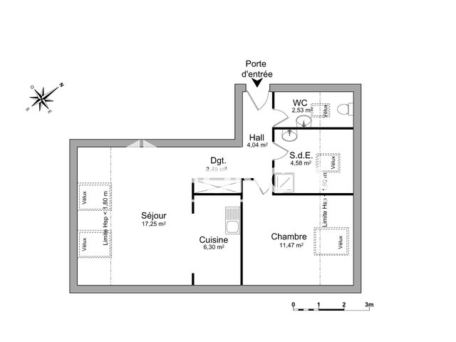 Appartement à louer, 49m², Wissembourg