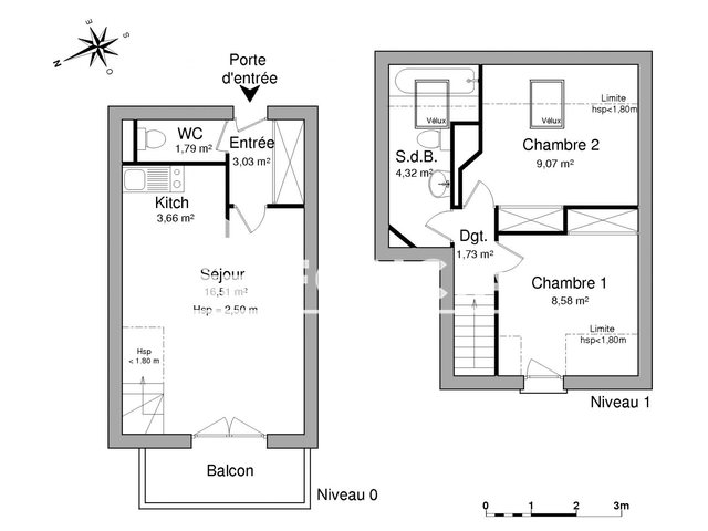 Appartement à louer, 48m², Chartres-de-Bretagne