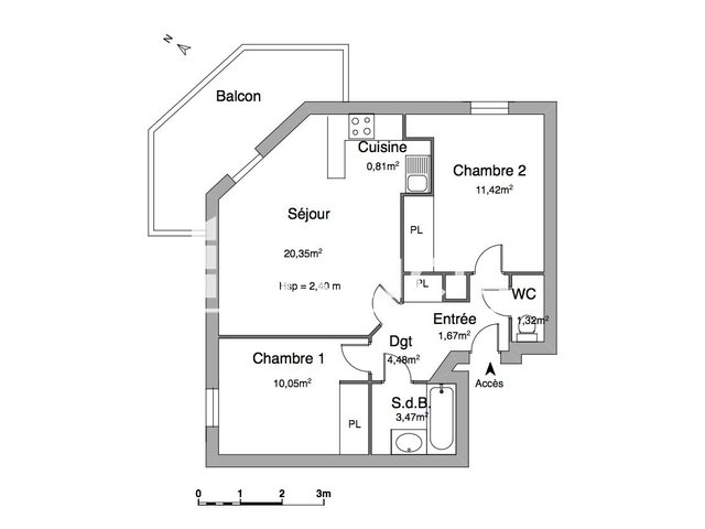 Appartement à louer, 53m², Auch