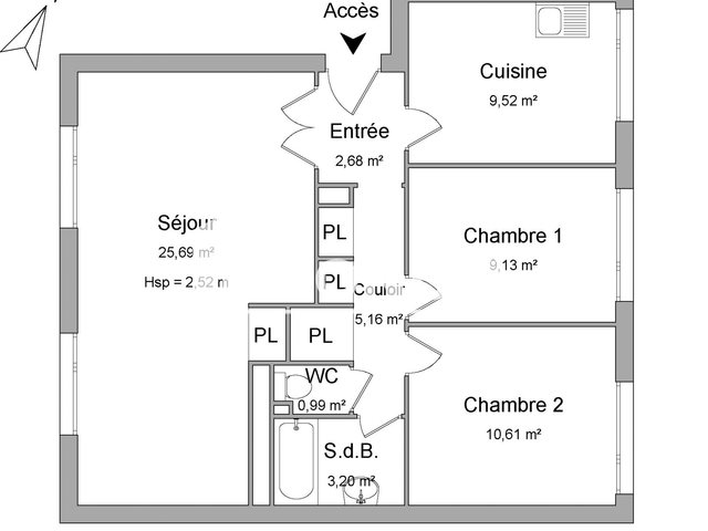 Appartement à louer, 66m², Saint-Jean-de-Maurienne