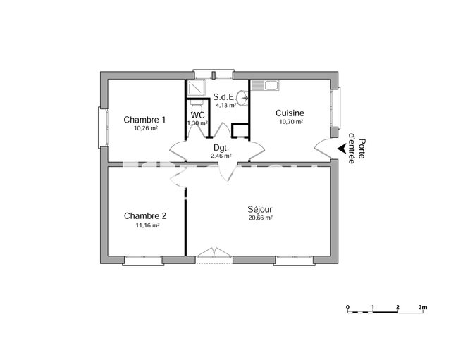 Maison à louer, 61m², Fleury-les-Aubrais