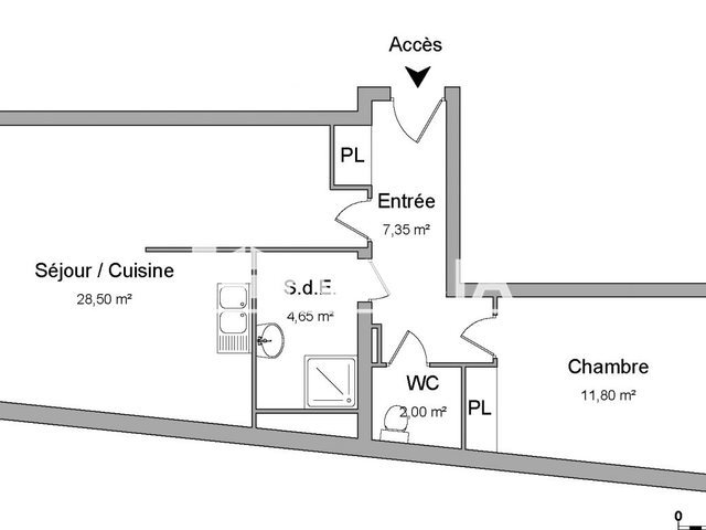 Appartement à louer, 54m², Metz