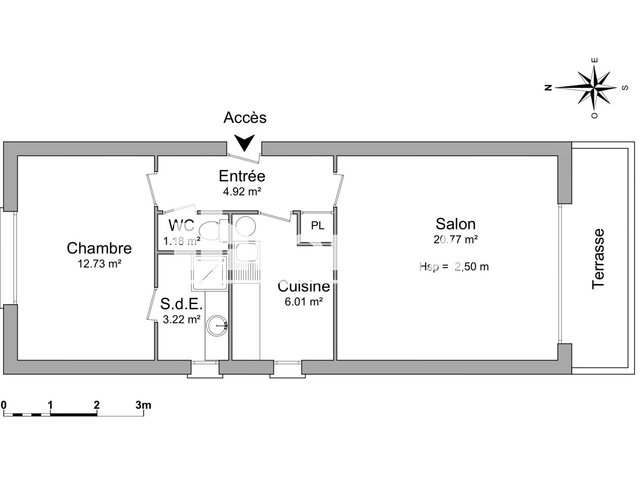 Appartement à louer, 48m², Jonzac
