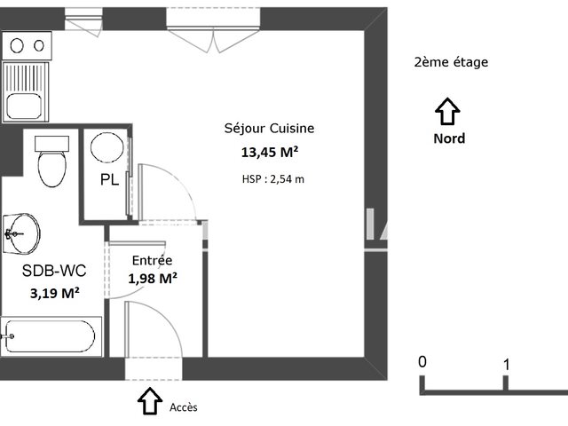 Appartement à louer, 19m², Toulouse