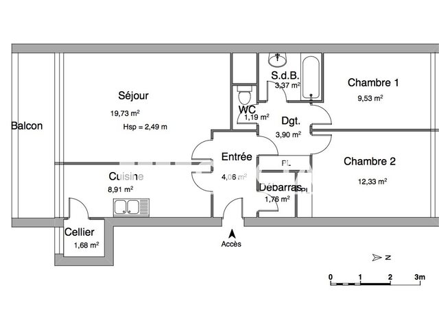 Appartement à louer, 66m², Villeneuve-Saint-Georges