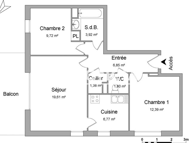 Appartement à louer, 62m², Strasbourg