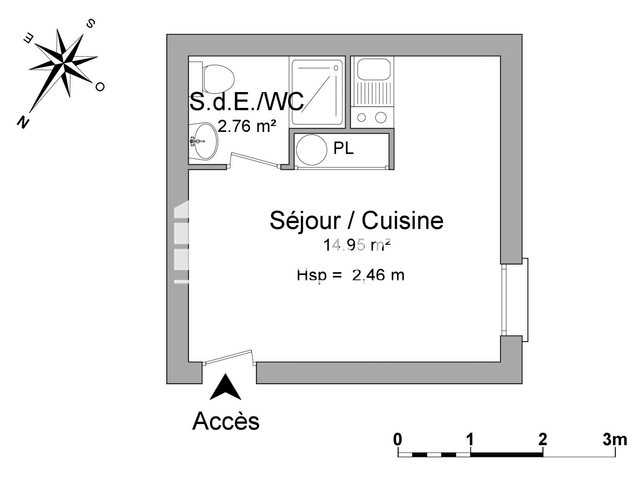 Appartement à louer, 17m², Brest