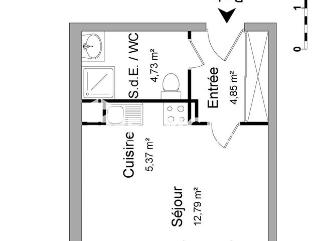 Appartement à louer, 27m², Capinghem