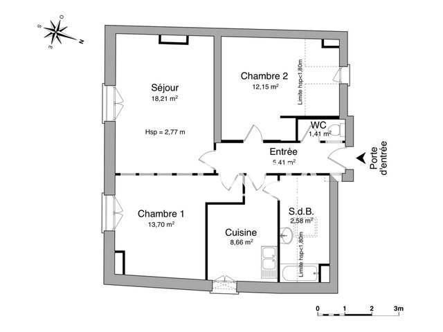 Appartement à louer, 62m², Saint-Max