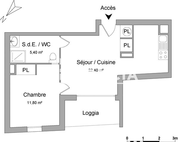 Appartement à louer, 39m², Montpellier