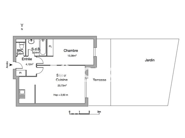 Appartement à louer, 46m², Rochefort-du-Gard