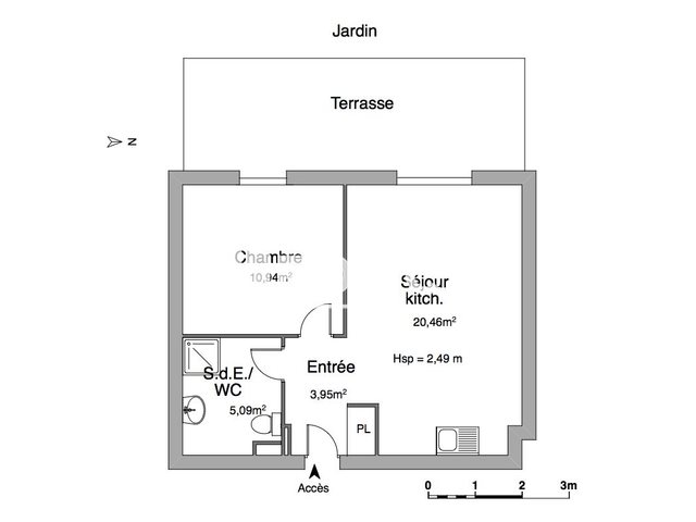 Appartement à louer, 40m², Kuntzig