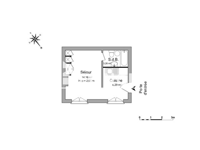 Appartement à louer, 23m², Paris 12ème