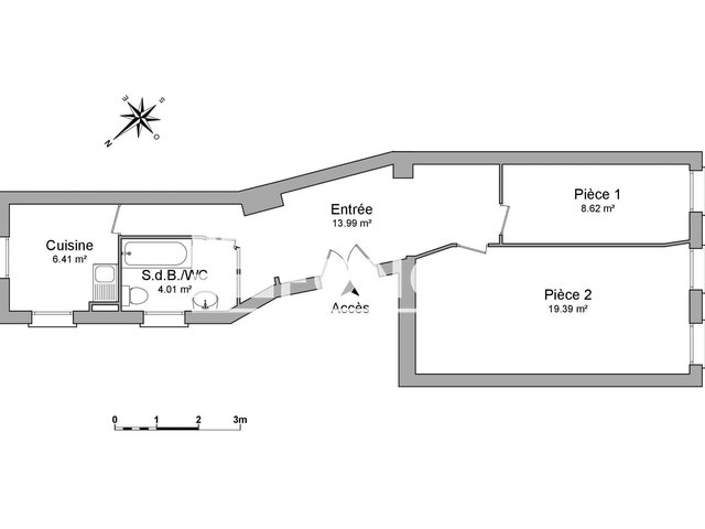 Appartement à louer, 52m², Strasbourg