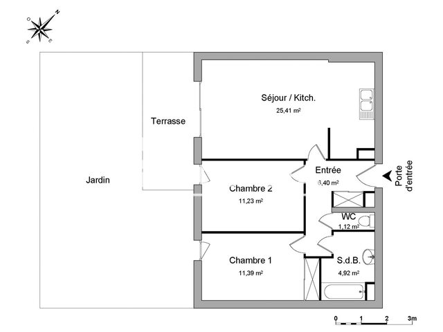 Appartement à louer, 60m², Tarnos