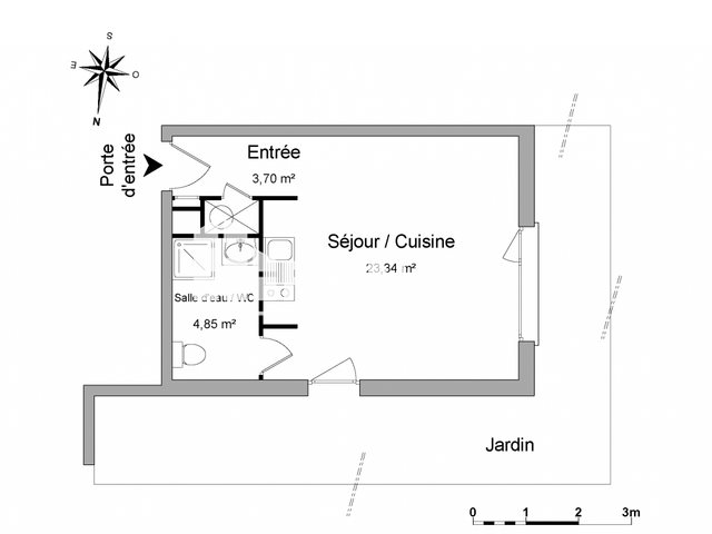 Appartement à louer, 31m², Tours
