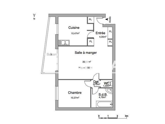 Appartement à louer, 53m², Rethel