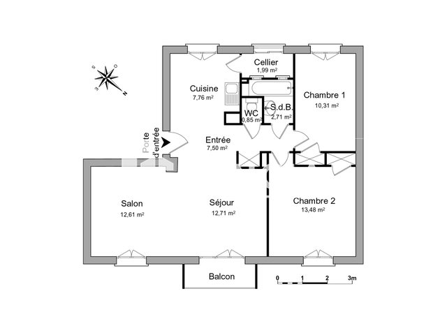 Appartement à louer, 69m², Guilherand-Granges