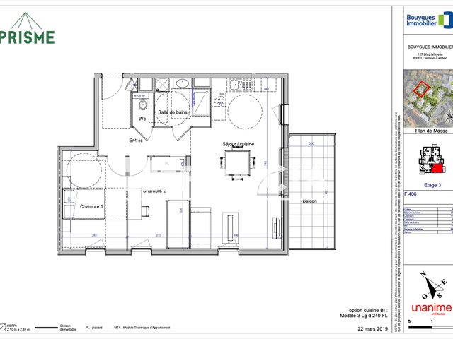Appartement à louer, 64m², Clermont-Ferrand