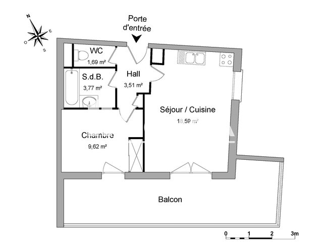 Appartement à louer, 37m², Clermont-Ferrand