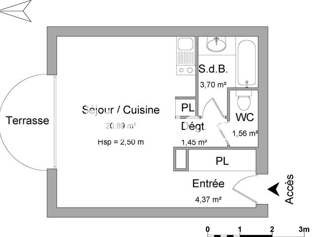 Appartement à louer, 33m², Coulounieix-Chamiers