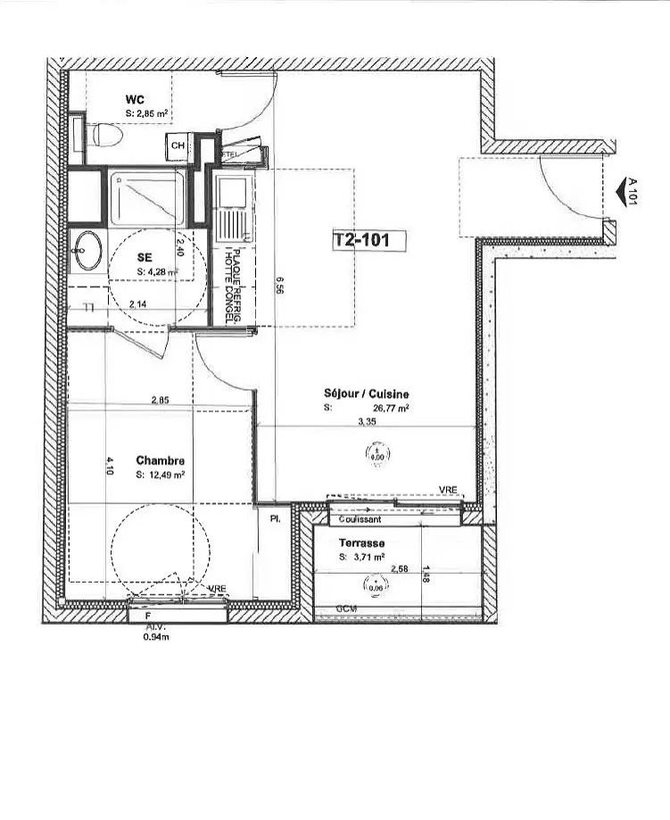 Appartement à louer, 46m², Mordelles