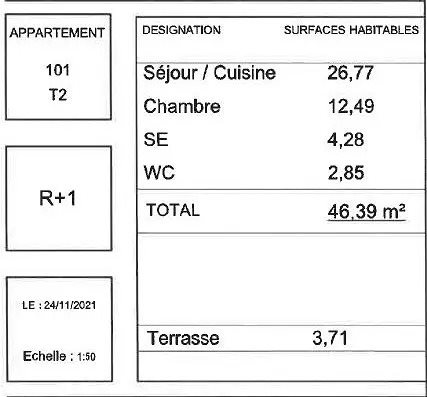 Appartement à louer, 46m², Mordelles