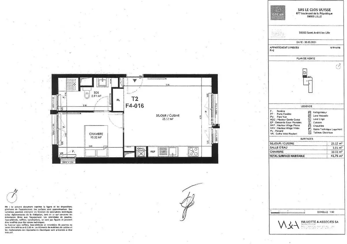 Appartement à louer, 41m², Saint-André-lez-Lille