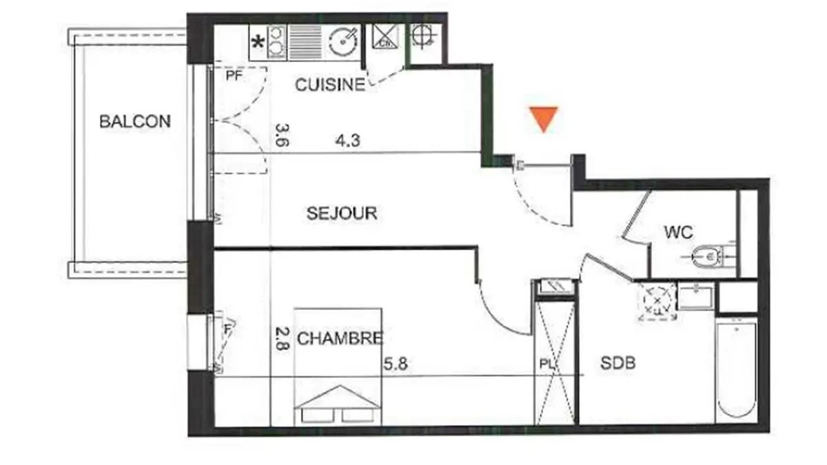 Appartement à louer, 42m², Toulouse