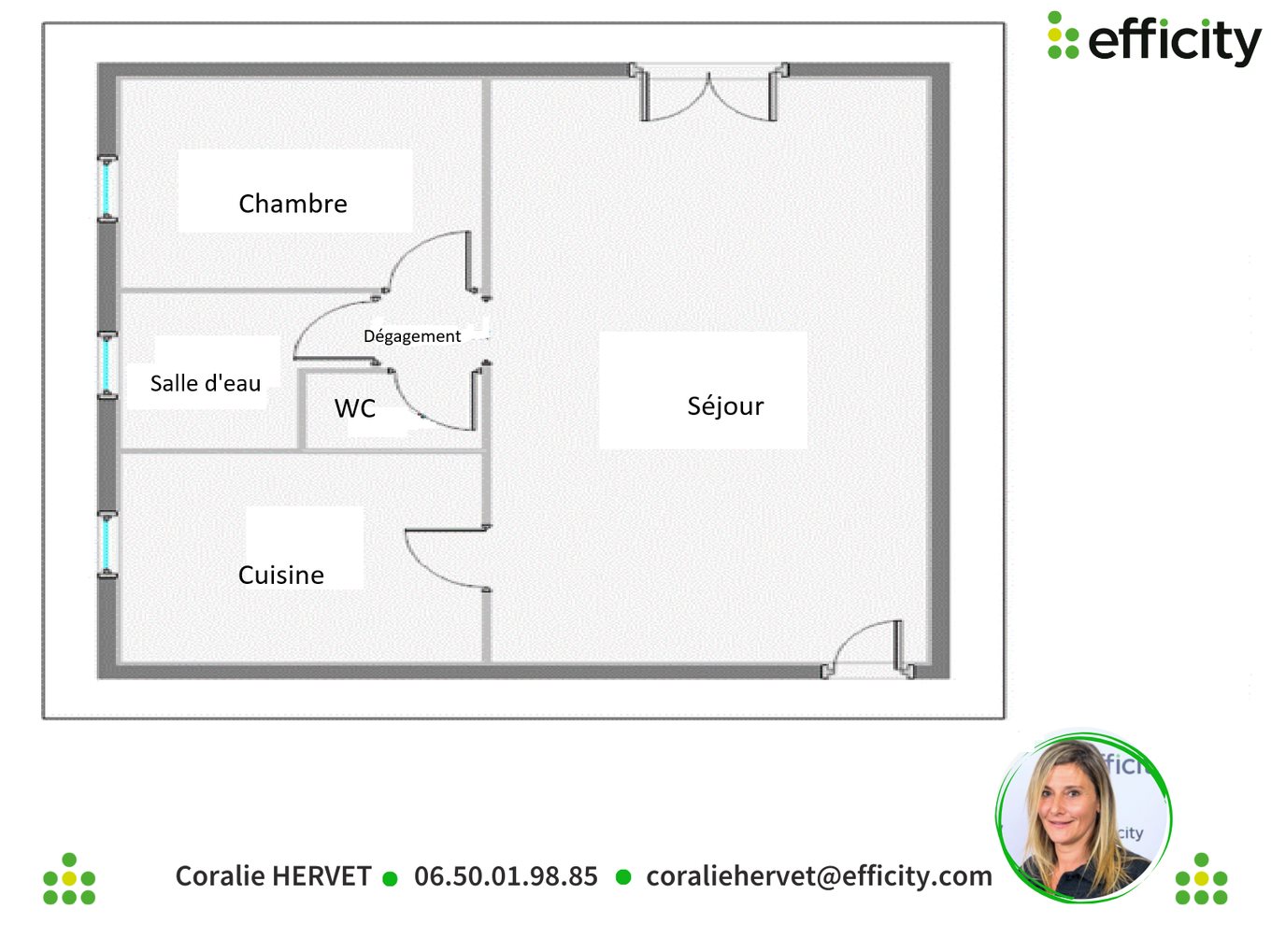 Appartement à vendre, 48m², Soyaux