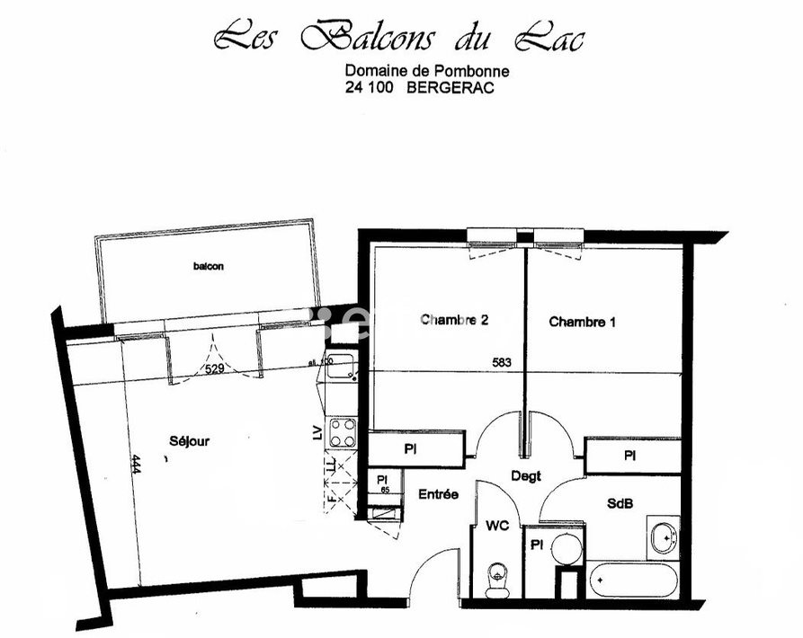 Appartement à vendre, 55m², Bergerac