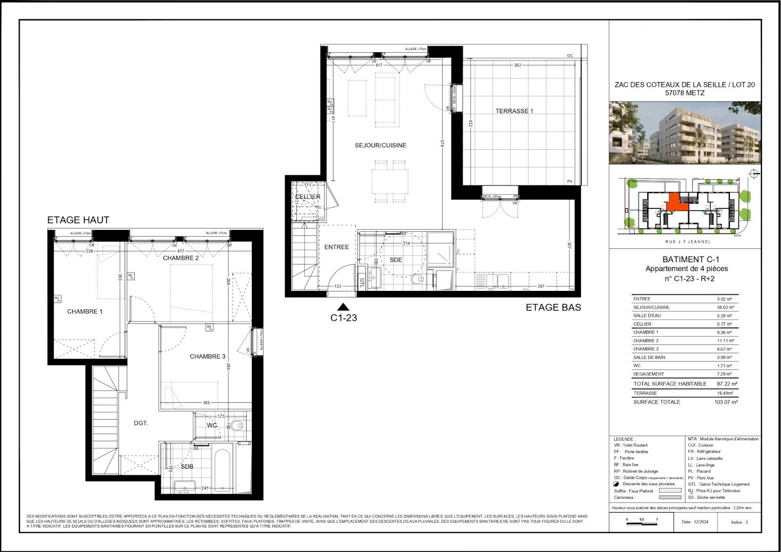Appartement à vendre, 87m², Metz