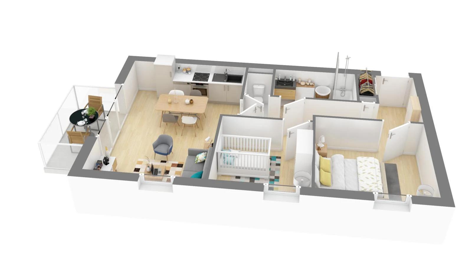 Appartement à louer, 60m², Malaunay