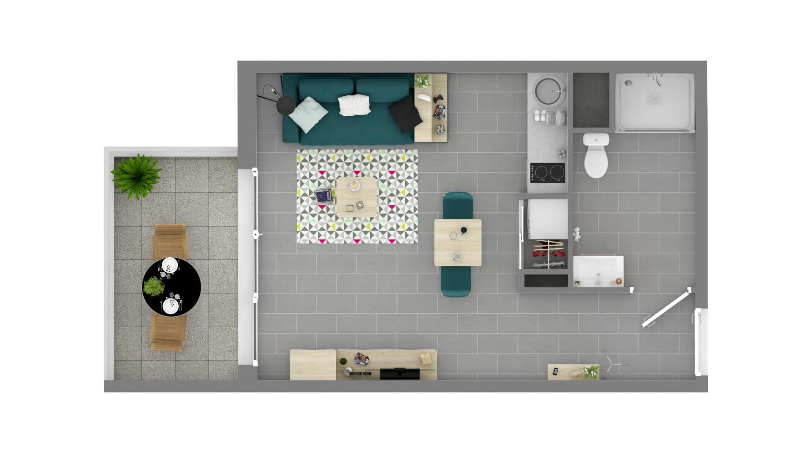 Appartement à louer, 29m², Nîmes